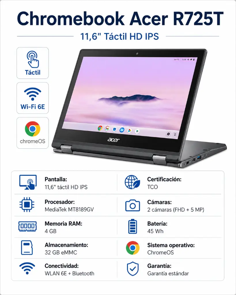 Chromebook Acer R725T_ especificaciones y diseño.webp